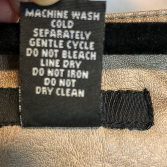 Alfani Vegan Leather Stone Colored Moto Jacket - Picture 3 of 7